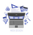 abstract flat of web design and development vector image vector image