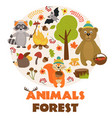 animals of forest part 1 vector image