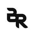 br letter logo design with simple style vector image