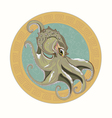 gray octopus vector image