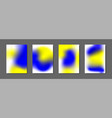 set of blurred backgrounds with ukrainian flag vector image vector image