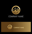 business finance progress round gold logo vector image