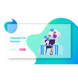 customer hotline support service website landing vector image vector image