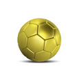 golden football ball gold soccer ball isolated vector image vector image
