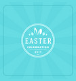 happy easter greeting card design text template vector image