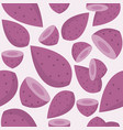 purple sweet potato seamless pattern flat design vector image vector image
