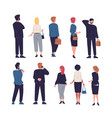 business people back view behind man and woman vector image vector image