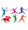 colorful sport flat icon set 05 vector image vector image