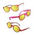 hipster sunglasses set vector image