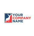 silhouette of deer logo vector image vector image