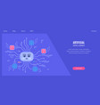 artificial intelligent concept banner flat style vector image