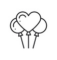 balloon air line heart icon love sign vector image