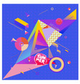 hello summer triangle geometric poster design vector image vector image
