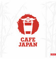 modern professional sign logo cafe japan vector image