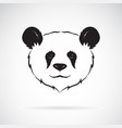 panda head design on white background wild vector image vector image