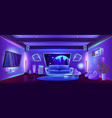 room interior with game and stream equipment vector image