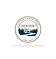 vintage retro river creek mountain pine cedar vector image vector image