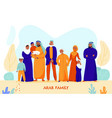 arabs big family composition vector image