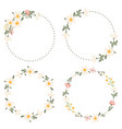 cute simple daisy wild flower bouquet wreath vector image vector image
