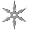 ninja star - shuriken vector image vector image