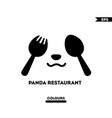 panda restaurant logo vector image