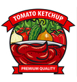 tomato ketchup label vector image