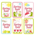 collection of designs for spring sale signs vector image