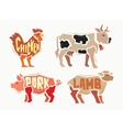 color farm animals vector image