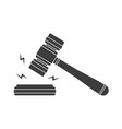 judge wood hammer vector image