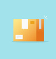 box parcel carton icon or delivery cargo vector image