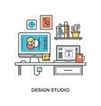 design studio concept vector image