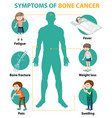 medical infographic bone cancer symptoms vector image vector image