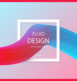abstract 3d liquid colorful shapes color vector image