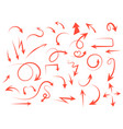 isolated hand drawn arrows set on a white vector image