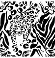leopard print seamless pattern vector image vector image