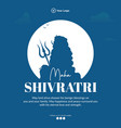 maha shivratri banner design vector image vector image