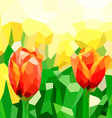 Poly tulip vector image vector image