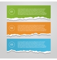 set lacerated color sheets vector image