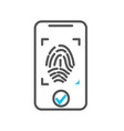 biometric authorization colorful icon vector image