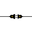 electrical wire plug and socket icon vector image