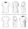 six views of white t-shirt vector image vector image