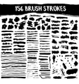brush strokes set vector image