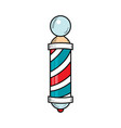 drawing of barber pole sign used by barbershops vector image