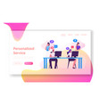hotline operators help clients solve problems vector image vector image