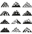 isolated mountain silhouettes icons extreme vector image