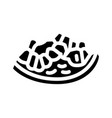 pomegranate delicious cut glyph icon vector image vector image