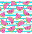 seamless pattern with watermelon vector image vector image
