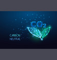 concept of carbon neutral net zero emission vector image vector image