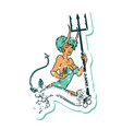 distressed sticker tattoo style icon a pinup vector image vector image