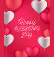 happy valentines day hand written lettering vector image
